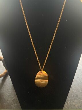 Mayamar Gold Oval Pendant Necklace - Women Jewelry